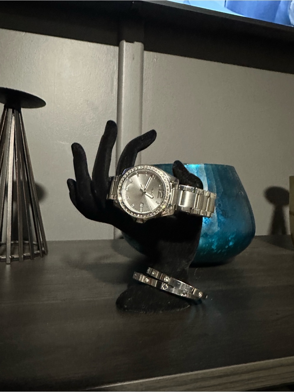 Invicta Silver-Tone Womens Watch with Crystal Bezel and Matching Silver Bracelet - Picture 6 of 9